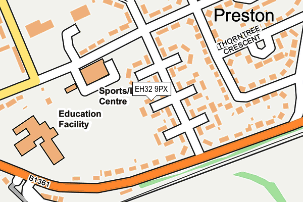 EH32 9PX map - OS OpenMap – Local (Ordnance Survey)