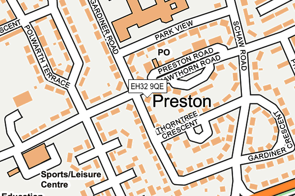 EH32 9QE map - OS OpenMap – Local (Ordnance Survey)