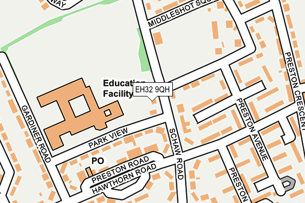 EH32 9QH map - OS OpenMap – Local (Ordnance Survey)