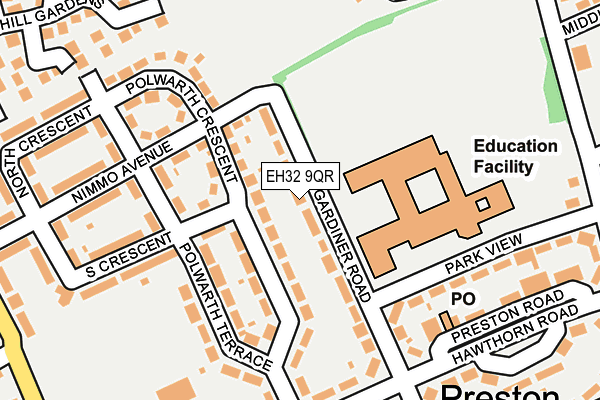 EH32 9QR map - OS OpenMap – Local (Ordnance Survey)