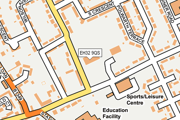 EH32 9QS map - OS OpenMap – Local (Ordnance Survey)