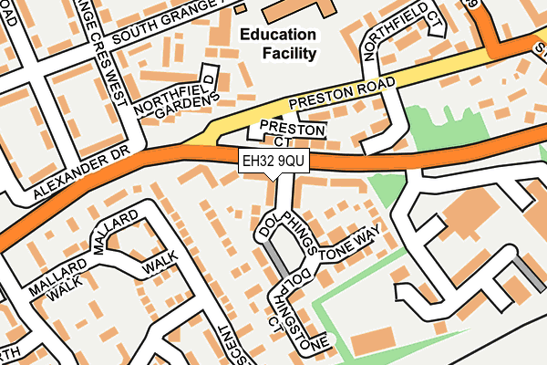 EH32 9QU map - OS OpenMap – Local (Ordnance Survey)