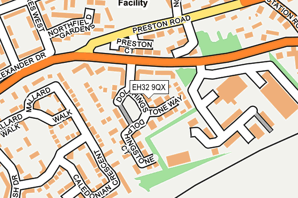 EH32 9QX map - OS OpenMap – Local (Ordnance Survey)