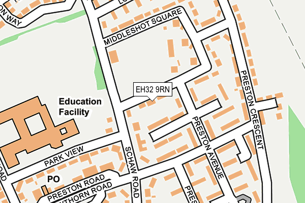 EH32 9RN map - OS OpenMap – Local (Ordnance Survey)