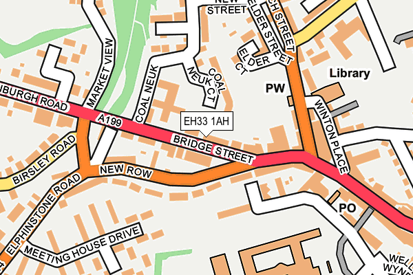 EH33 1AH map - OS OpenMap – Local (Ordnance Survey)