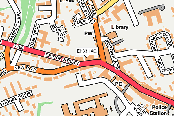 EH33 1AQ map - OS OpenMap – Local (Ordnance Survey)