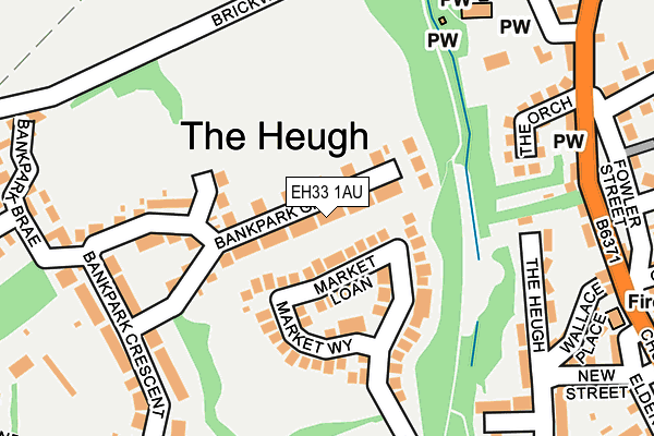 EH33 1AU map - OS OpenMap – Local (Ordnance Survey)