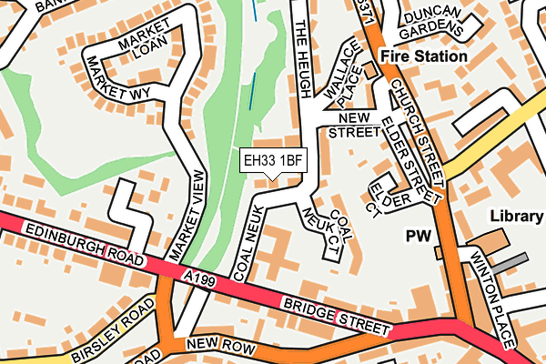 EH33 1BF map - OS OpenMap – Local (Ordnance Survey)