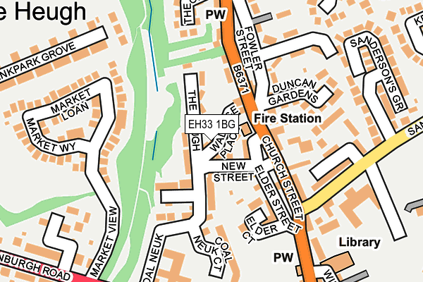 EH33 1BG map - OS OpenMap – Local (Ordnance Survey)