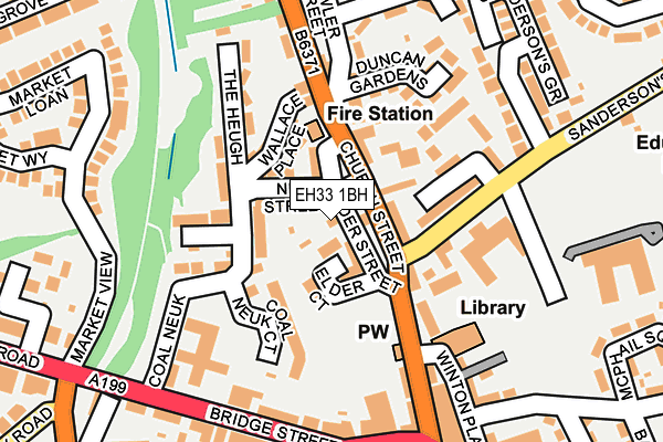EH33 1BH map - OS OpenMap – Local (Ordnance Survey)