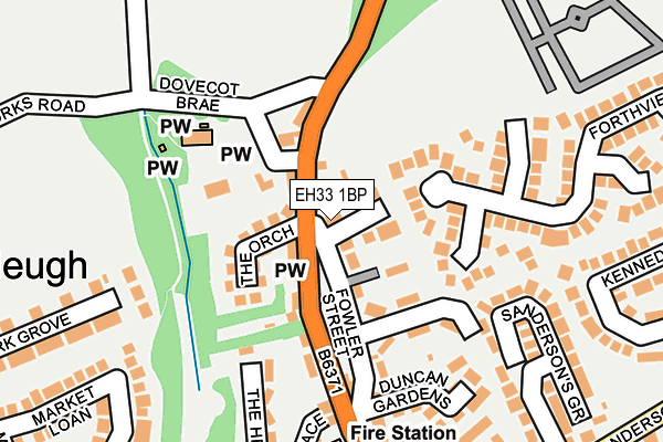 EH33 1BP map - OS OpenMap – Local (Ordnance Survey)