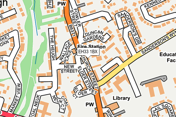 EH33 1BX map - OS OpenMap – Local (Ordnance Survey)