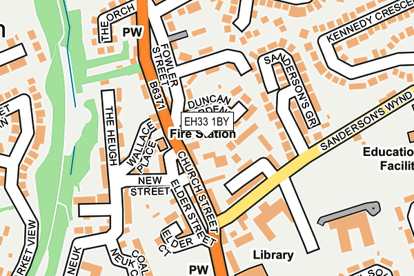 EH33 1BY map - OS OpenMap – Local (Ordnance Survey)