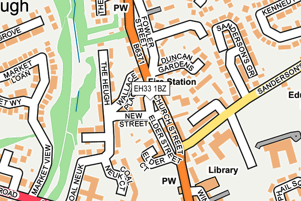 EH33 1BZ map - OS OpenMap – Local (Ordnance Survey)