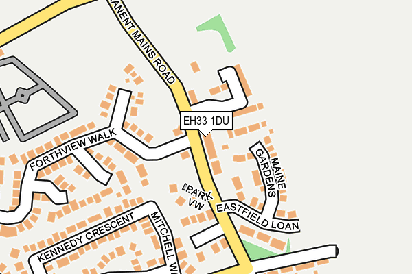 EH33 1DU map - OS OpenMap – Local (Ordnance Survey)