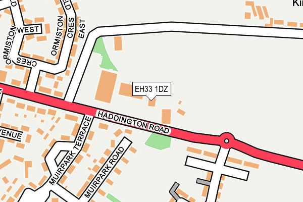 EH33 1DZ map - OS OpenMap – Local (Ordnance Survey)