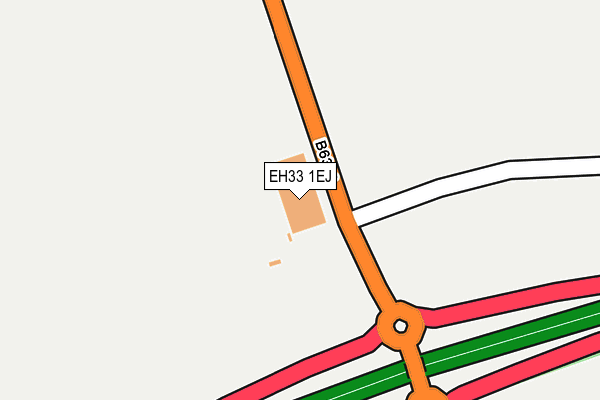 EH33 1EJ map - OS OpenMap – Local (Ordnance Survey)