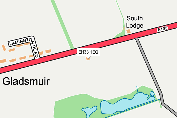 EH33 1EQ map - OS OpenMap – Local (Ordnance Survey)