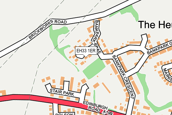 EH33 1ER map - OS OpenMap – Local (Ordnance Survey)