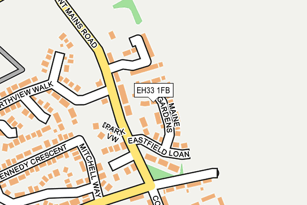 EH33 1FB map - OS OpenMap – Local (Ordnance Survey)