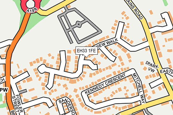 EH33 1FE map - OS OpenMap – Local (Ordnance Survey)