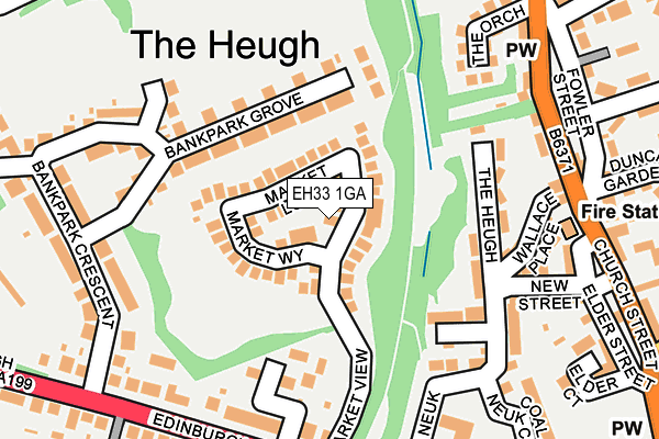 EH33 1GA map - OS OpenMap – Local (Ordnance Survey)