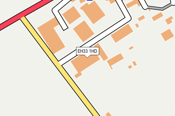 EH33 1HD map - OS OpenMap – Local (Ordnance Survey)