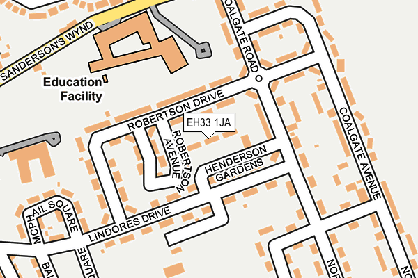 EH33 1JA map - OS OpenMap – Local (Ordnance Survey)