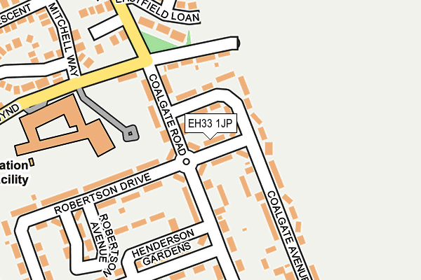 EH33 1JP map - OS OpenMap – Local (Ordnance Survey)