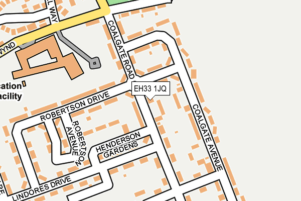 EH33 1JQ map - OS OpenMap – Local (Ordnance Survey)