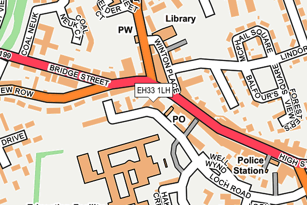 EH33 1LH map - OS OpenMap – Local (Ordnance Survey)