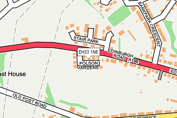 EH33 1NE map - OS OpenMap – Local (Ordnance Survey)