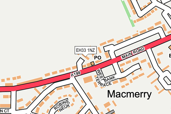 EH33 1NZ map - OS OpenMap – Local (Ordnance Survey)