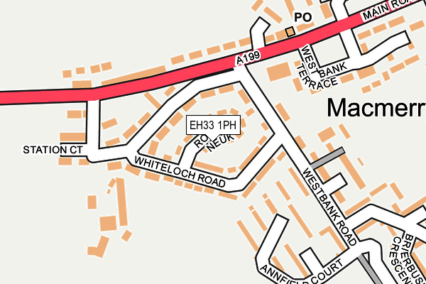 EH33 1PH map - OS OpenMap – Local (Ordnance Survey)