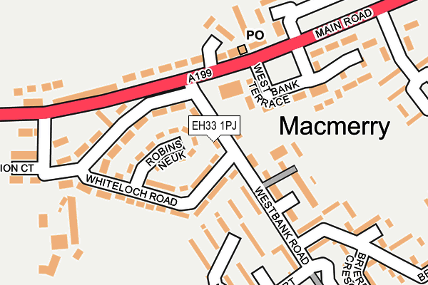 EH33 1PJ map - OS OpenMap – Local (Ordnance Survey)