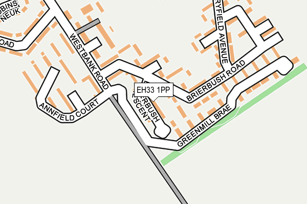 EH33 1PP map - OS OpenMap – Local (Ordnance Survey)