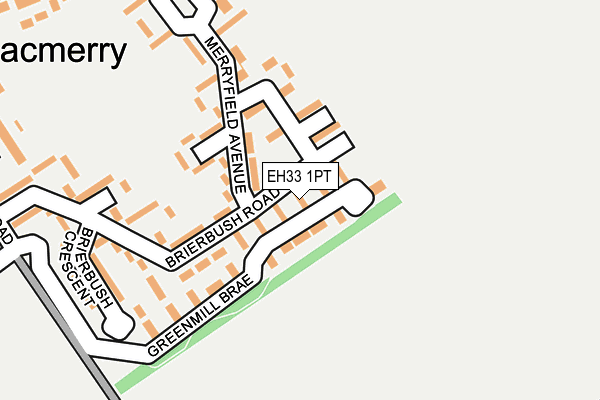 EH33 1PT map - OS OpenMap – Local (Ordnance Survey)
