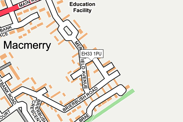 EH33 1PU map - OS OpenMap – Local (Ordnance Survey)