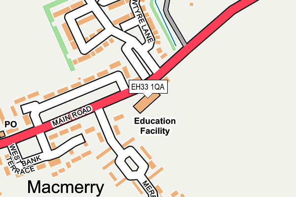 EH33 1QA map - OS OpenMap – Local (Ordnance Survey)