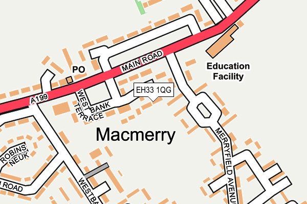 EH33 1QG map - OS OpenMap – Local (Ordnance Survey)
