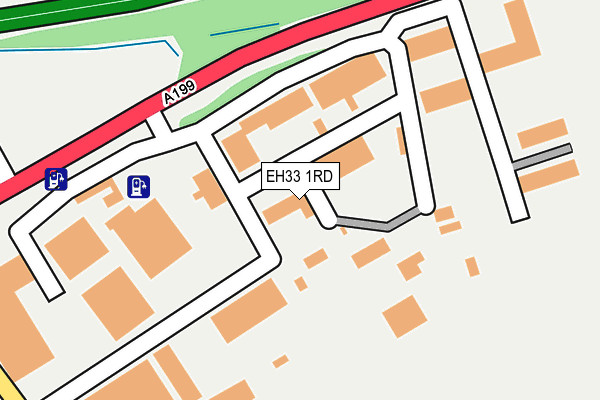 EH33 1RD map - OS OpenMap – Local (Ordnance Survey)