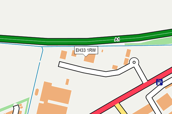 EH33 1RW map - OS OpenMap – Local (Ordnance Survey)