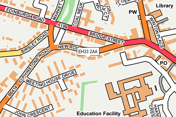 EH33 2AA map - OS OpenMap – Local (Ordnance Survey)