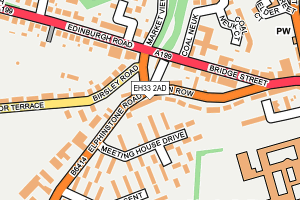 EH33 2AD map - OS OpenMap – Local (Ordnance Survey)