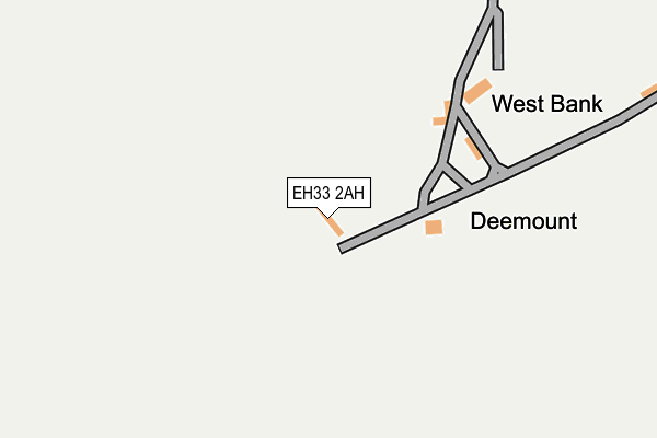 EH33 2AH map - OS OpenMap – Local (Ordnance Survey)