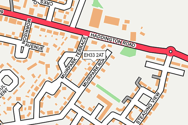 EH33 2AT map - OS OpenMap – Local (Ordnance Survey)