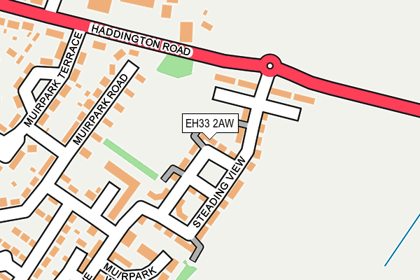 EH33 2AW map - OS OpenMap – Local (Ordnance Survey)