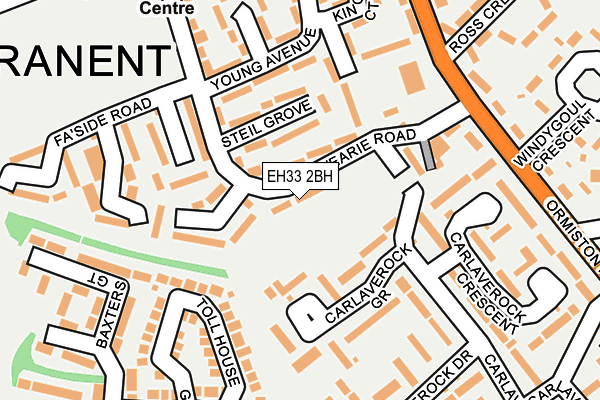 EH33 2BH map - OS OpenMap – Local (Ordnance Survey)