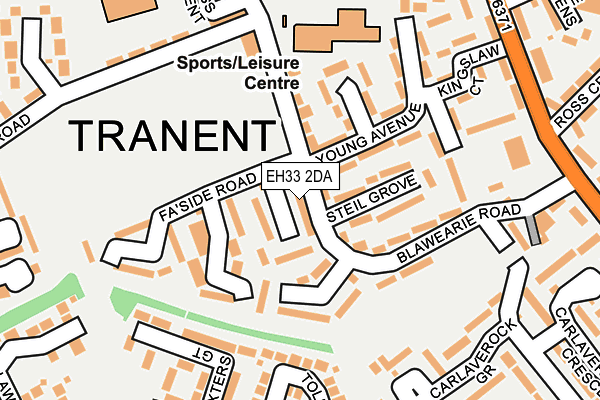 EH33 2DA map - OS OpenMap – Local (Ordnance Survey)