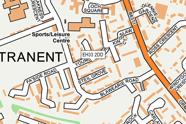 EH33 2DD map - OS OpenMap – Local (Ordnance Survey)